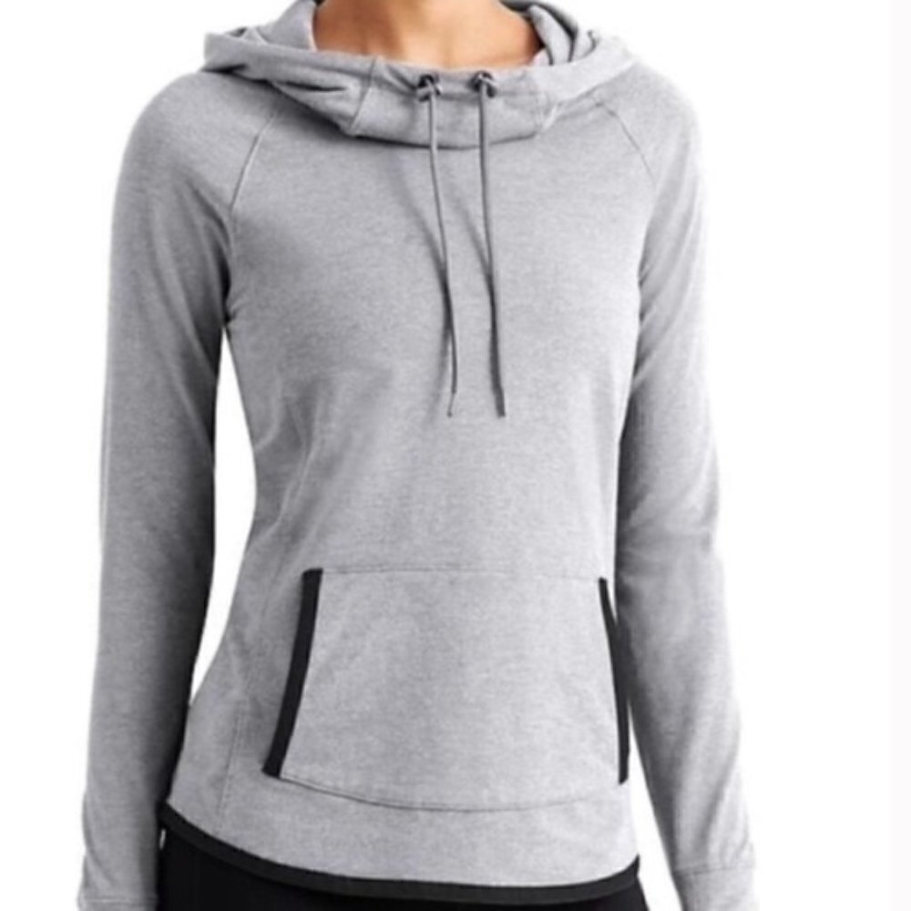 Athleta Sentry Light Gray Pullover Athletic Hoodie Jacket S